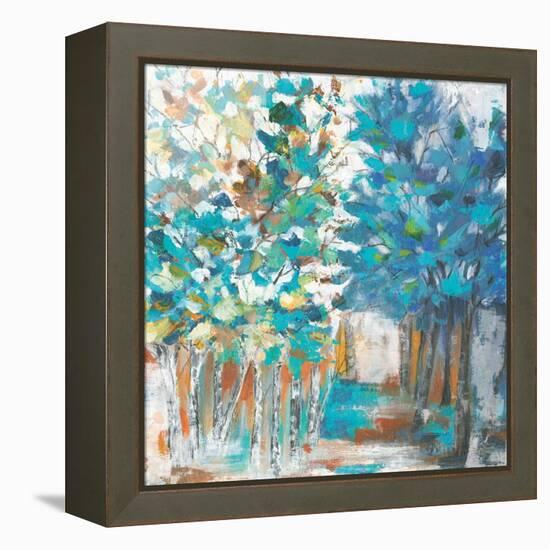 Pathway of Blue-Eva Watts-Framed Stretched Canvas