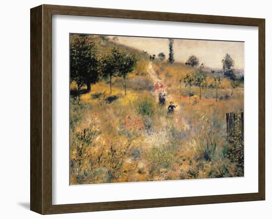 Pathway Through Tall Grass-Pierre-Auguste Renoir-Framed Giclee Print