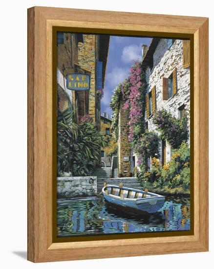 Pathway to the Shops-Guido Borelli-Framed Stretched Canvas