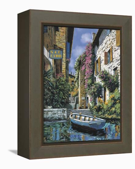 Pathway to the Shops-Guido Borelli-Framed Stretched Canvas