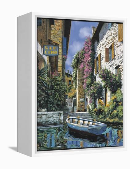 Pathway to the Shops-Guido Borelli-Framed Stretched Canvas