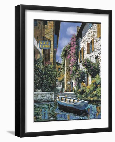 Pathway to the Shops-Guido Borelli-Framed Art Print