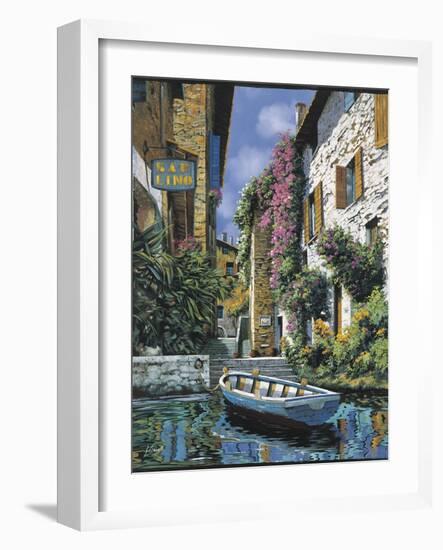 Pathway to the Shops-Guido Borelli-Framed Art Print