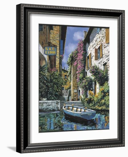 Pathway to the Shops-Guido Borelli-Framed Art Print