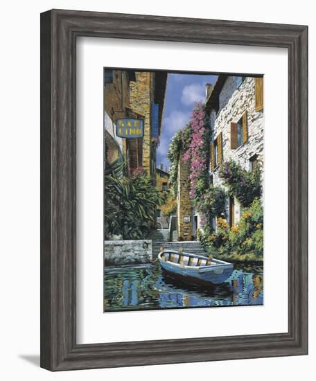 Pathway to the Shops-Guido Borelli-Framed Art Print