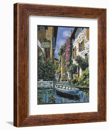 Pathway to the Shops-Guido Borelli-Framed Art Print