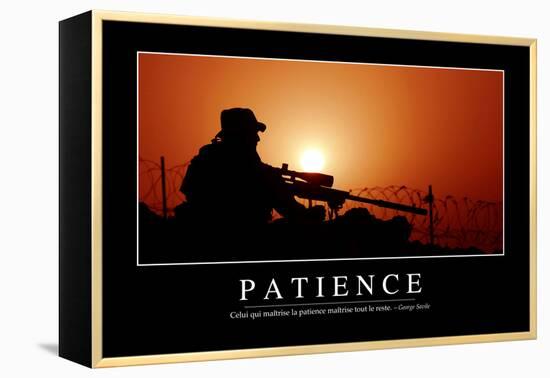 Patience: Citation Et Affiche D'Inspiration Et Motivation-null-Framed Premier Image Canvas