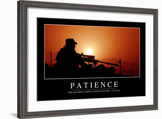 Patience: Citation Et Affiche D'Inspiration Et Motivation-null-Framed Photographic Print