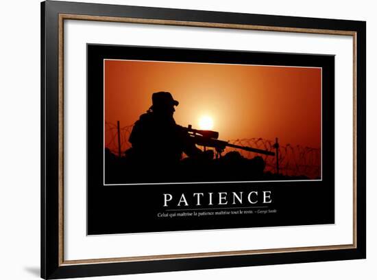 Patience: Citation Et Affiche D'Inspiration Et Motivation-null-Framed Photographic Print