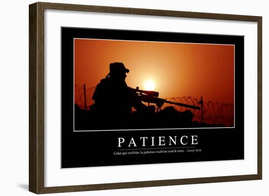 Patience: Citation Et Affiche D'Inspiration Et Motivation-null-Framed Photographic Print