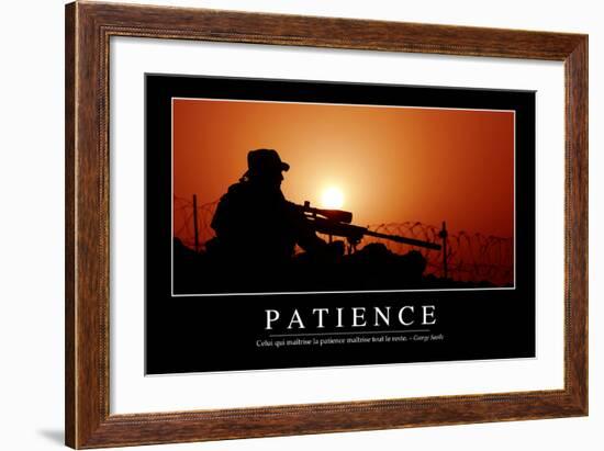 Patience: Citation Et Affiche D'Inspiration Et Motivation-null-Framed Photographic Print