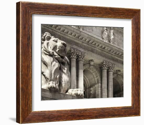 Patience Guarding the Library-null-Framed Art Print