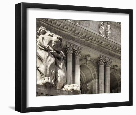 Patience Guarding the Library-null-Framed Art Print