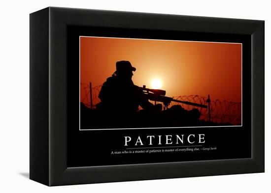 Patience: Inspirational Quote and Motivational Poster-null-Framed Premier Image Canvas