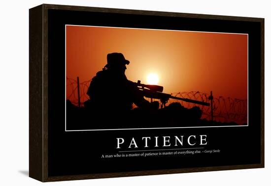 Patience: Inspirational Quote and Motivational Poster-null-Framed Premier Image Canvas