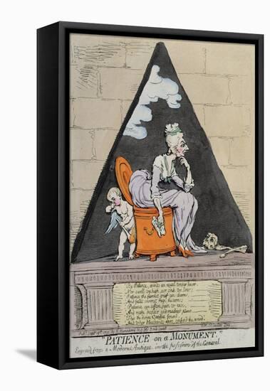 Patience on a Monument, Published by Hannah Humphrey in 1791-James Gillray-Framed Premier Image Canvas