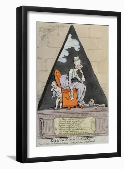 Patience on a Monument, Published by Hannah Humphrey in 1791-James Gillray-Framed Giclee Print