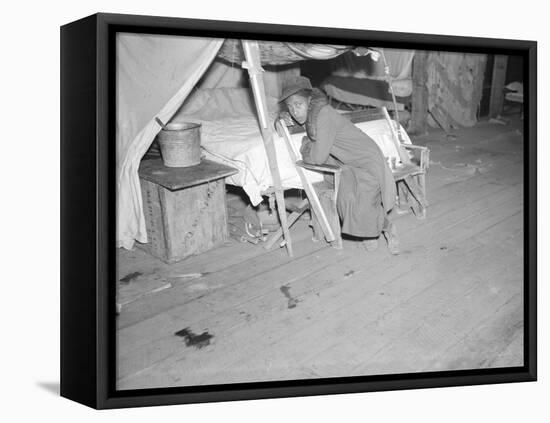 Patient in a Red Cross temporary infirmary for flood refugees at Forrest City, Arkansas, 1937-Walker Evans-Framed Premier Image Canvas