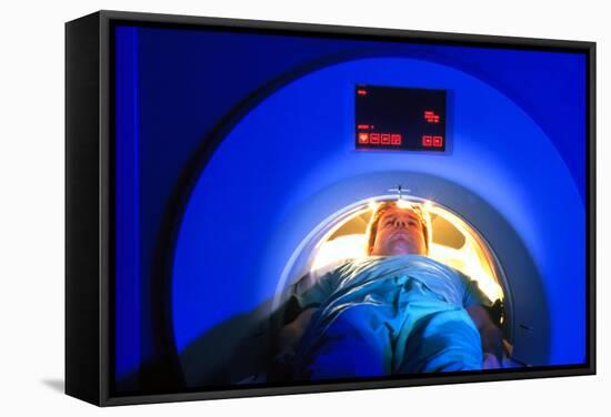 Patient Passes Into a CT Scanner-Volker Steger-Framed Premier Image Canvas