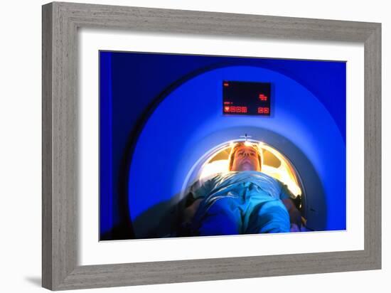 Patient Passes Into a CT Scanner-Volker Steger-Framed Photographic Print