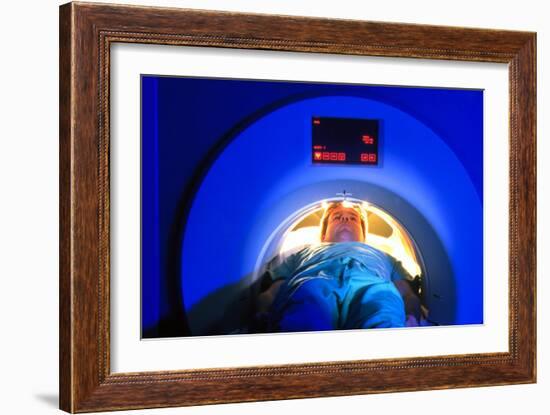 Patient Passes Into a CT Scanner-Volker Steger-Framed Photographic Print