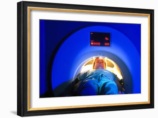 Patient Passes Into a CT Scanner-Volker Steger-Framed Photographic Print