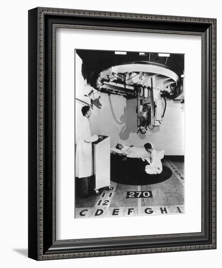 Patient Undergoing Radiotherapy-null-Framed Giclee Print