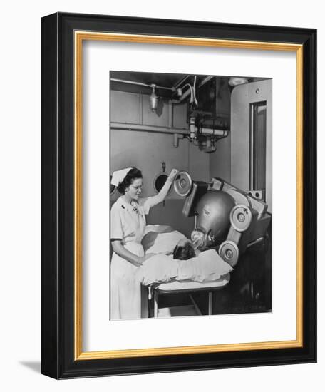 Patient Undergoing Radiotherapy-null-Framed Giclee Print