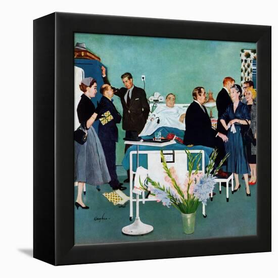 "Patient Visitors?", February 18, 1956-George Hughes-Framed Premier Image Canvas