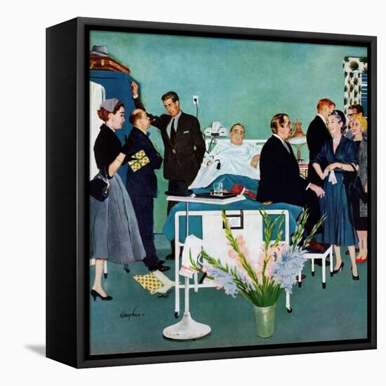 "Patient Visitors?", February 18, 1956-George Hughes-Framed Premier Image Canvas