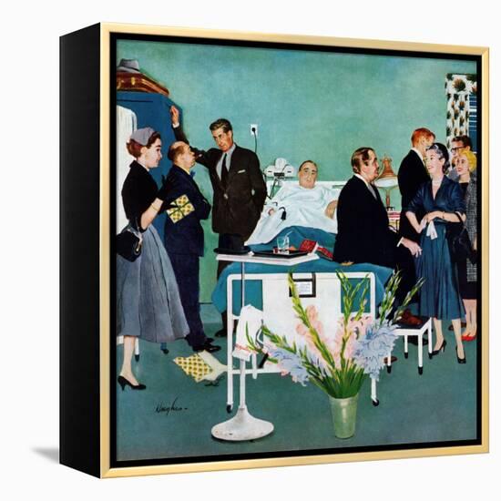 "Patient Visitors?", February 18, 1956-George Hughes-Framed Premier Image Canvas