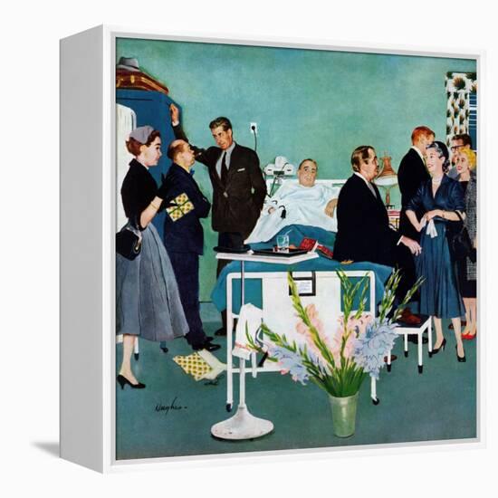 "Patient Visitors?", February 18, 1956-George Hughes-Framed Premier Image Canvas