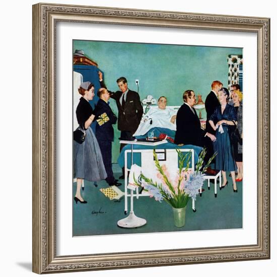 "Patient Visitors?", February 18, 1956-George Hughes-Framed Giclee Print