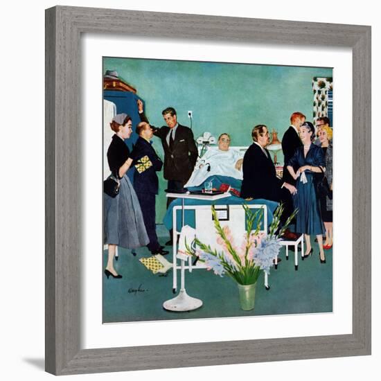 "Patient Visitors?", February 18, 1956-George Hughes-Framed Giclee Print