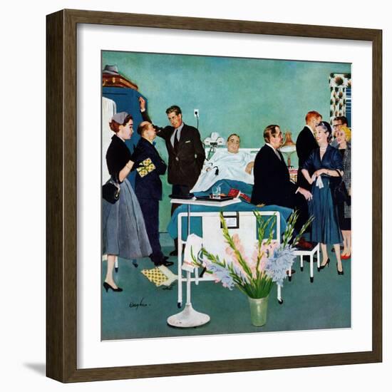 "Patient Visitors?", February 18, 1956-George Hughes-Framed Giclee Print
