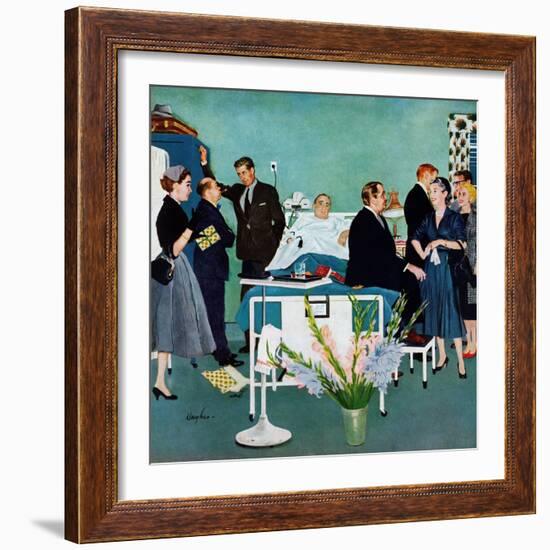 "Patient Visitors?", February 18, 1956-George Hughes-Framed Giclee Print