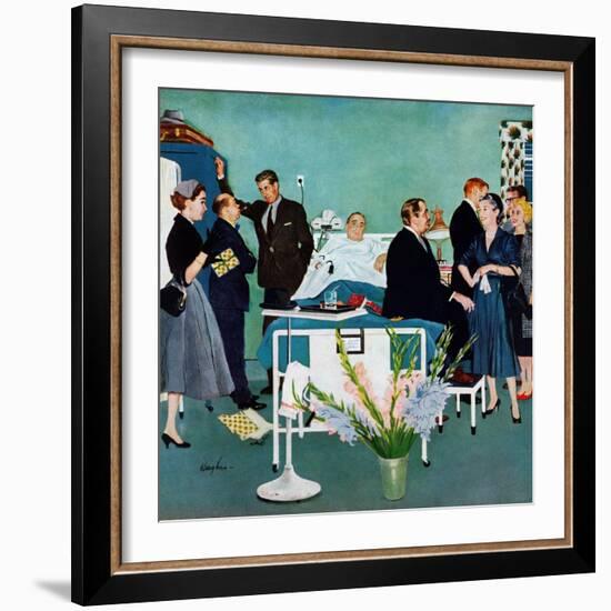 "Patient Visitors?", February 18, 1956-George Hughes-Framed Giclee Print