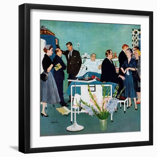 "Patient Visitors?", February 18, 1956-George Hughes-Framed Giclee Print