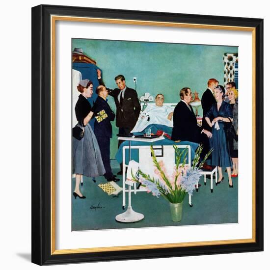 "Patient Visitors?", February 18, 1956-George Hughes-Framed Giclee Print