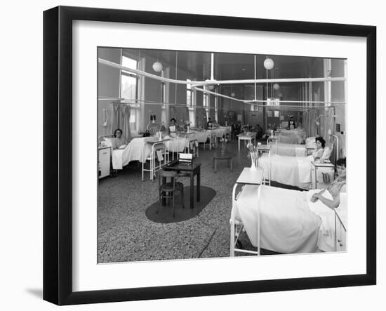 Patients on a Womens Surgical Ward, Montague Hospital, Mexborough, South Yorkshire, 1968-Michael Walters-Framed Photographic Print