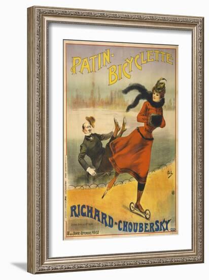 Patin-Bicyclette - Richard-Choubersky-null-Framed Giclee Print