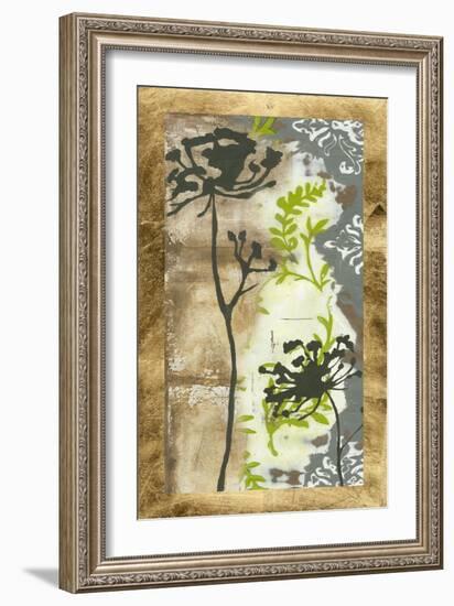 Patinaed Lace I-Jennifer Goldberger-Framed Art Print