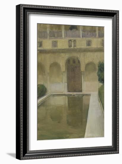 Patio De La Alberca, Granada, 1917-Joaquin Sorolla-Framed Giclee Print