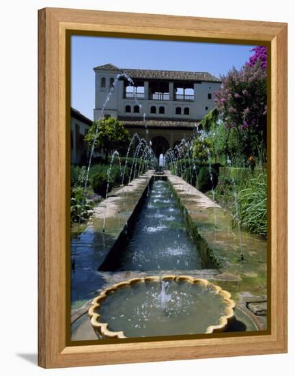 Patio De La Azequia of the Generalife Palace of the Alhambra-Ian Aitken-Framed Premier Image Canvas