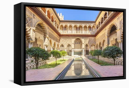 Patio de las Doncellas (The Courtyard of the Maidens), Real Alcazar (Royal Palace), Seville, Spain-Neale Clark-Framed Premier Image Canvas