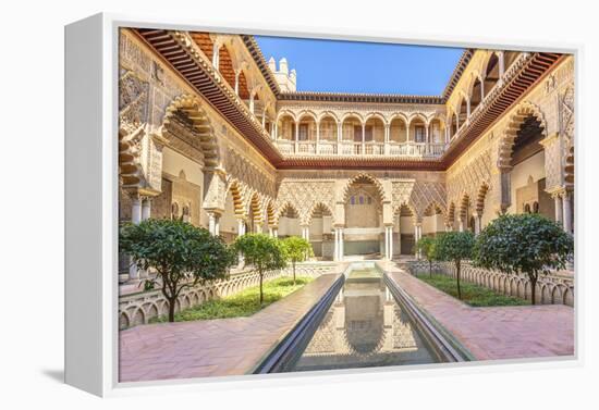 Patio de las Doncellas (The Courtyard of the Maidens), Real Alcazar (Royal Palace), Seville, Spain-Neale Clark-Framed Premier Image Canvas