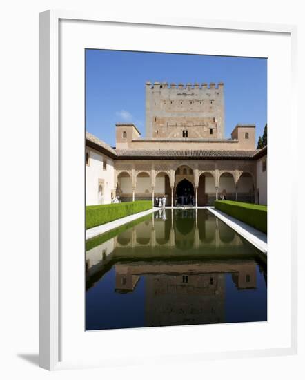 Patio De Los Arrayanes and Comares Tower, Alhambra Palace, Granada, Andalucia, Spain-Jeremy Lightfoot-Framed Photographic Print
