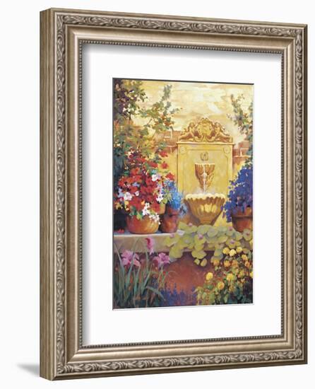 Patio Fountain-Hawley-Framed Giclee Print