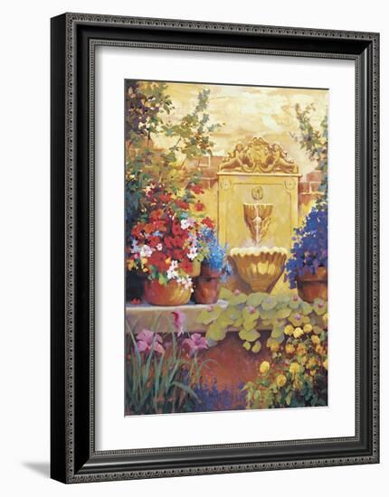 Patio Fountain-Hawley-Framed Giclee Print