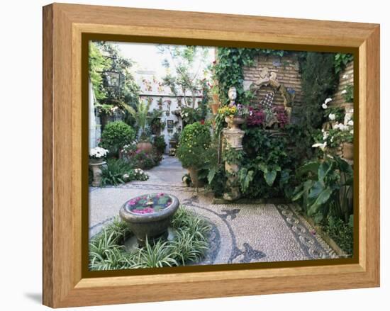 Patio in Private House During Annual Patio Competition, Cordoba, Andalucia, Spain-Rob Cousins-Framed Premier Image Canvas